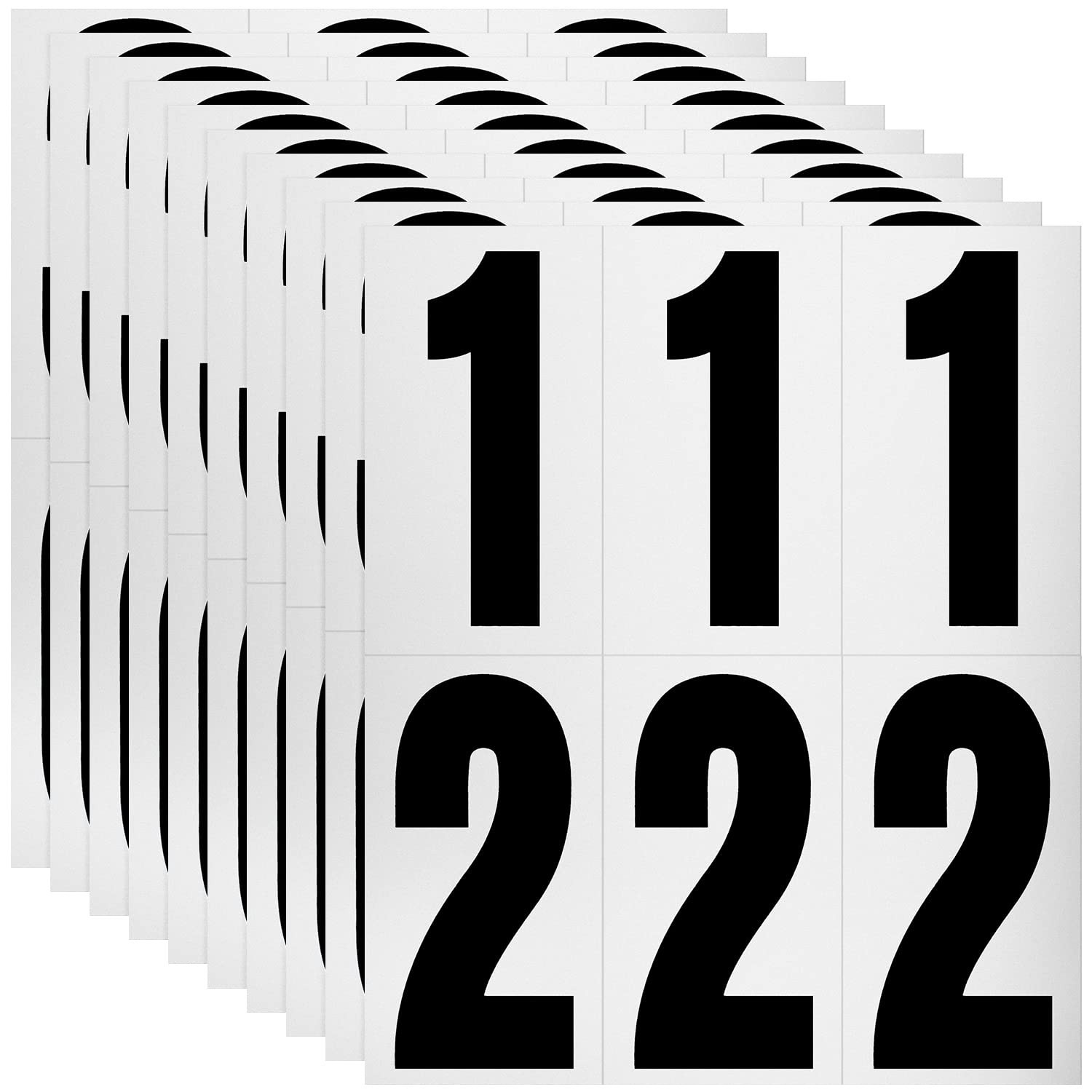 300 Reflective Adhesive Numbers 3" – Waterproof Stickers for Mailbox, Signs, Car