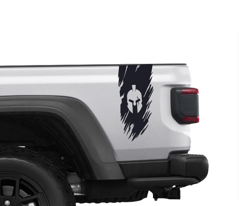 Fits 2018-2025 Jeep Gladiator bedside decal with Gladiator Distressed graphic
