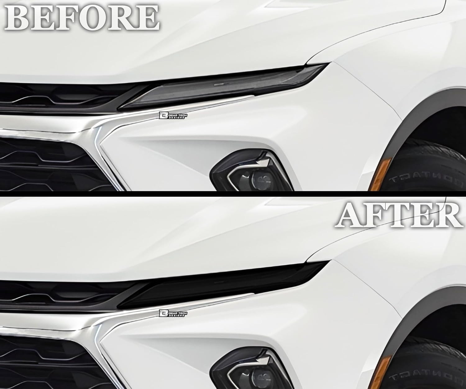 Chevrolet Blazer 2023-2025 Dark Smoke Full Headlight Taillight Tint Kit