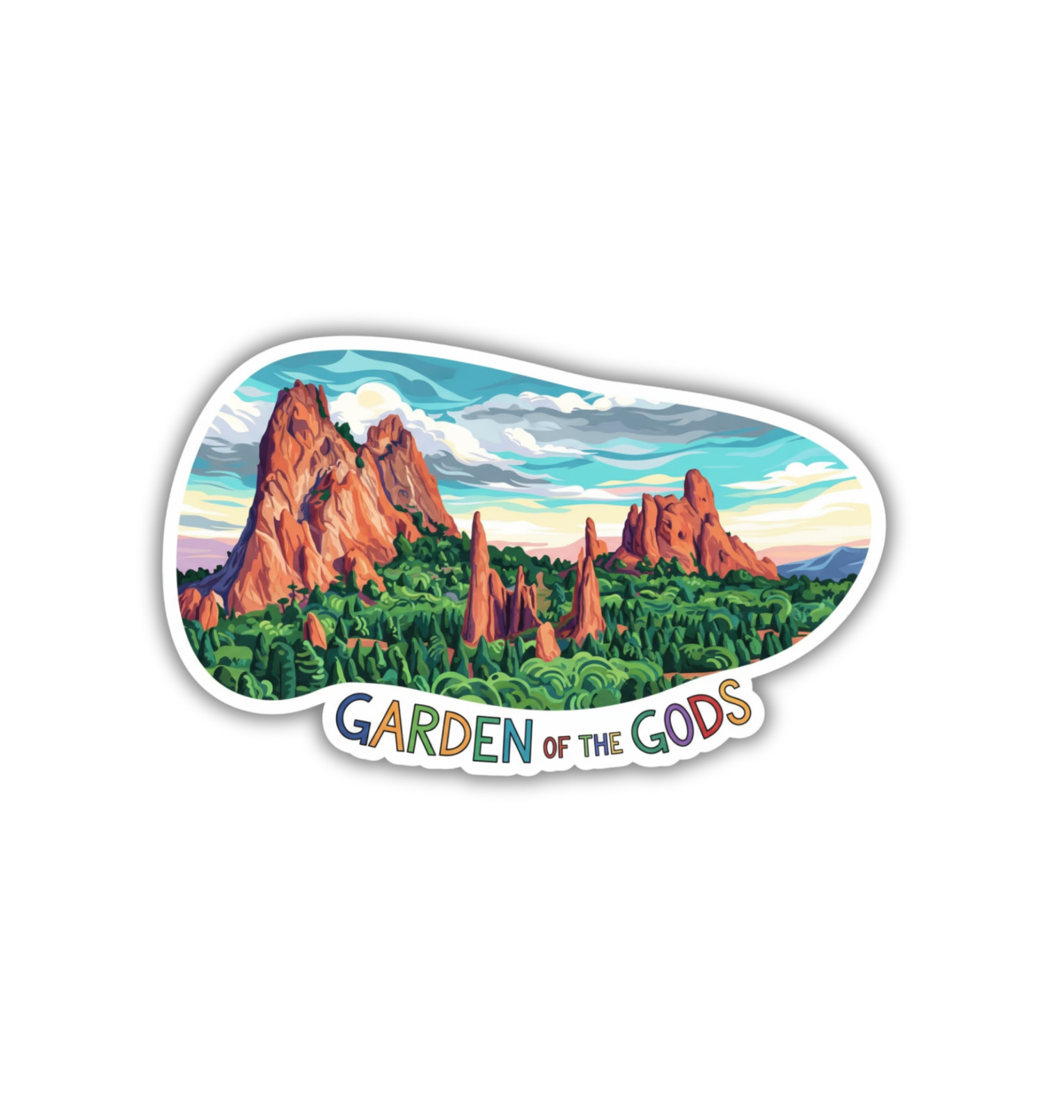 Garden of the Gods Colorado Fridge Magnet or Laptop Sticker