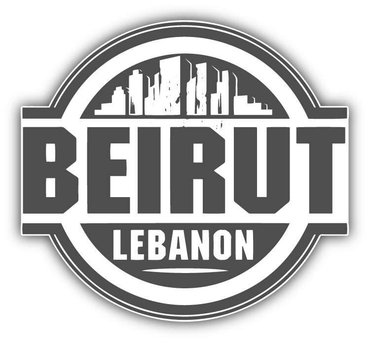 Beirut Lebanon Skyline Label Car Bumper Sticker Decal