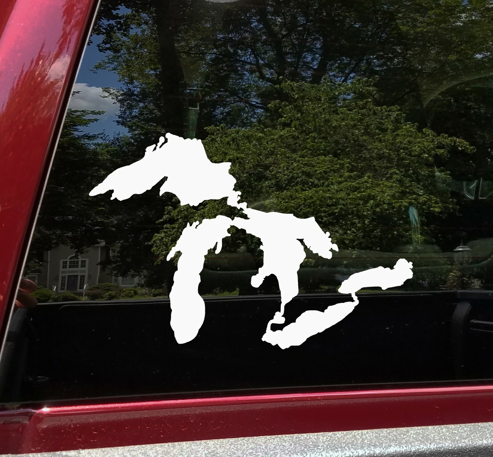 Great Lakes Vinyl Decal – Lake Michigan Superior Ontario Erie – Die Cut Sticker