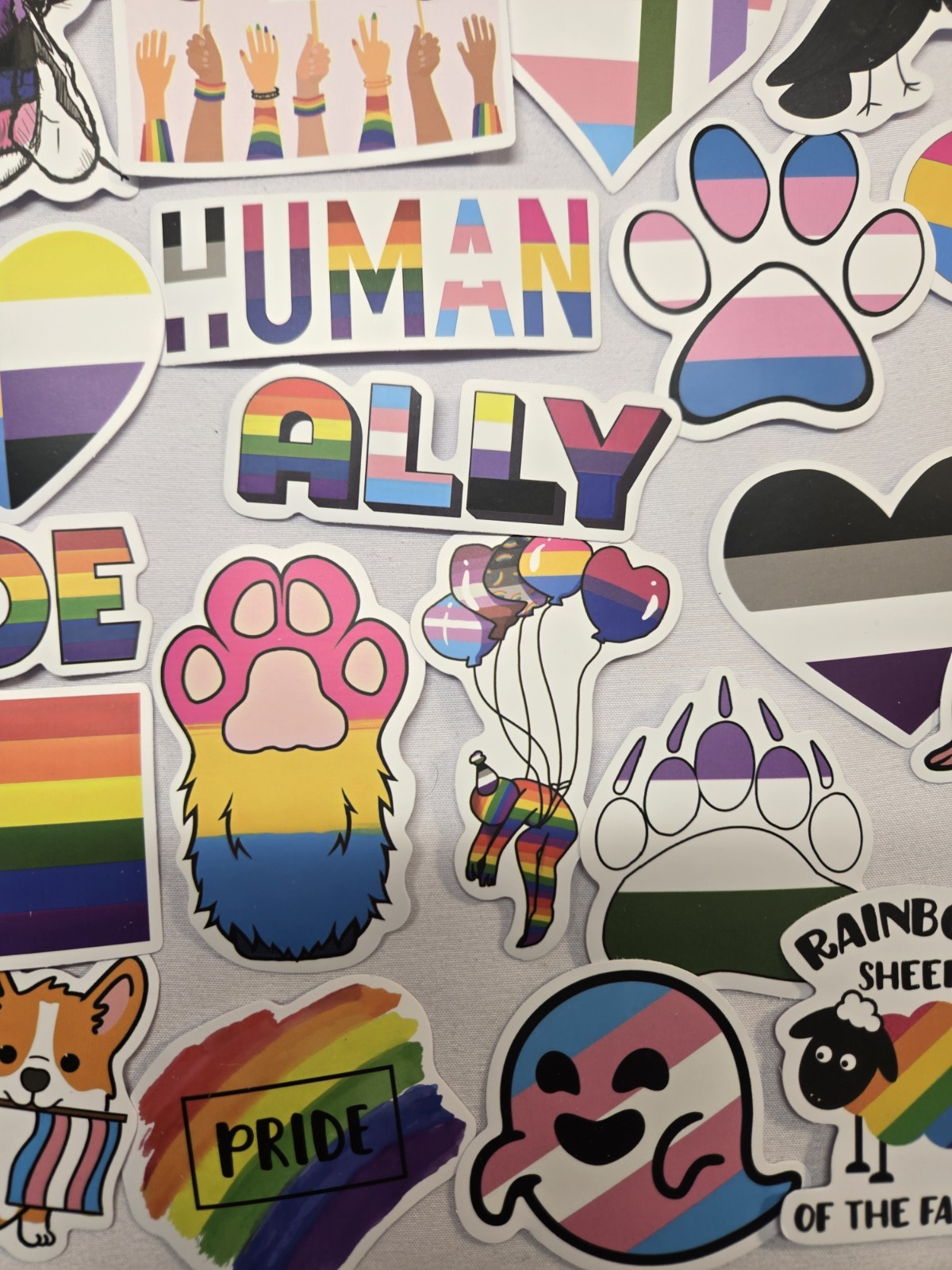 50 PCS Gay Pride Stickers LGBTQ+ Pride Month Decals Laptop Car Decoration