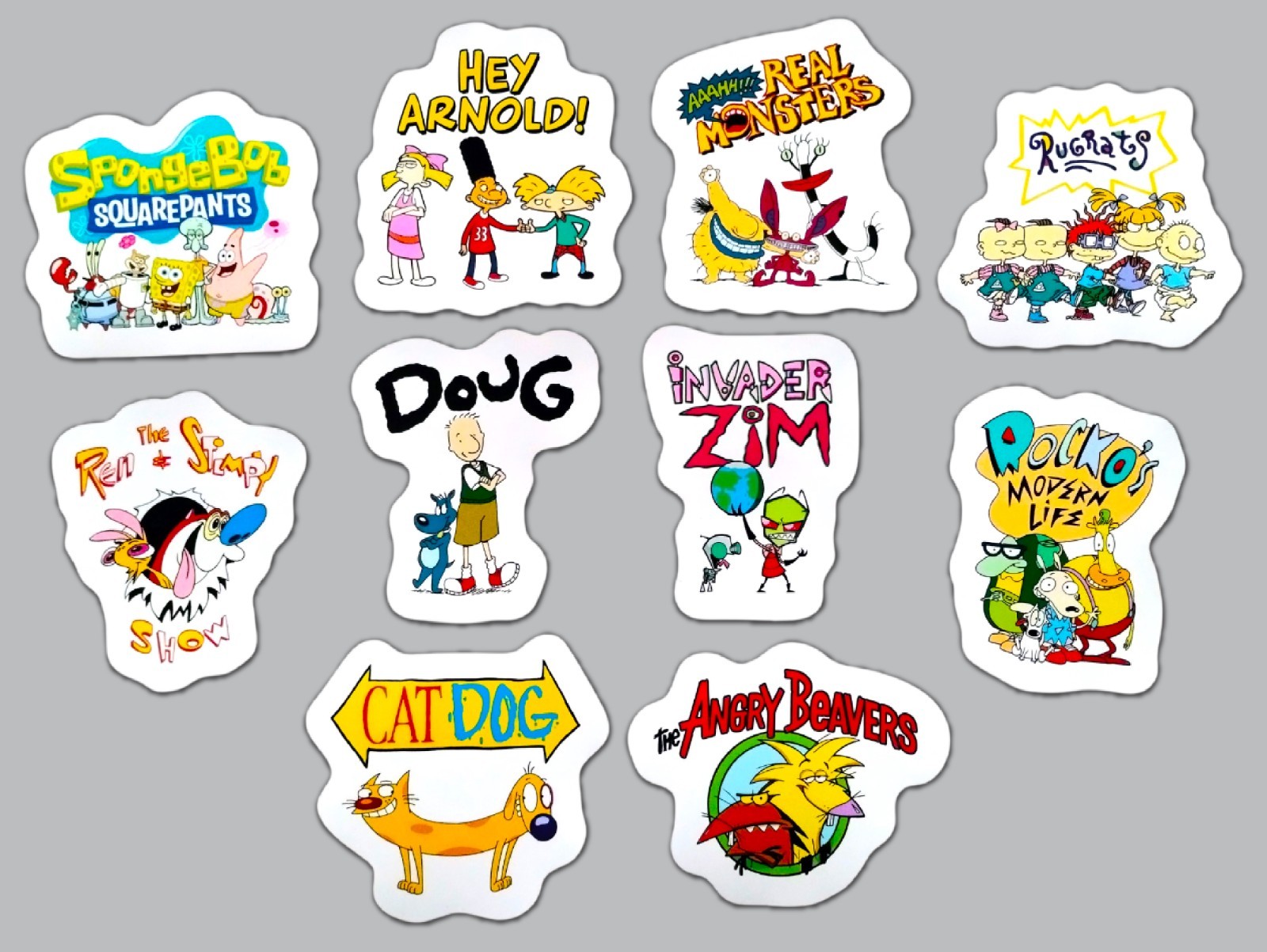 Classic Cartoons Vinyl Sticker Pack (Qty 10) SET 3 nickelodeon 90s retro vintage