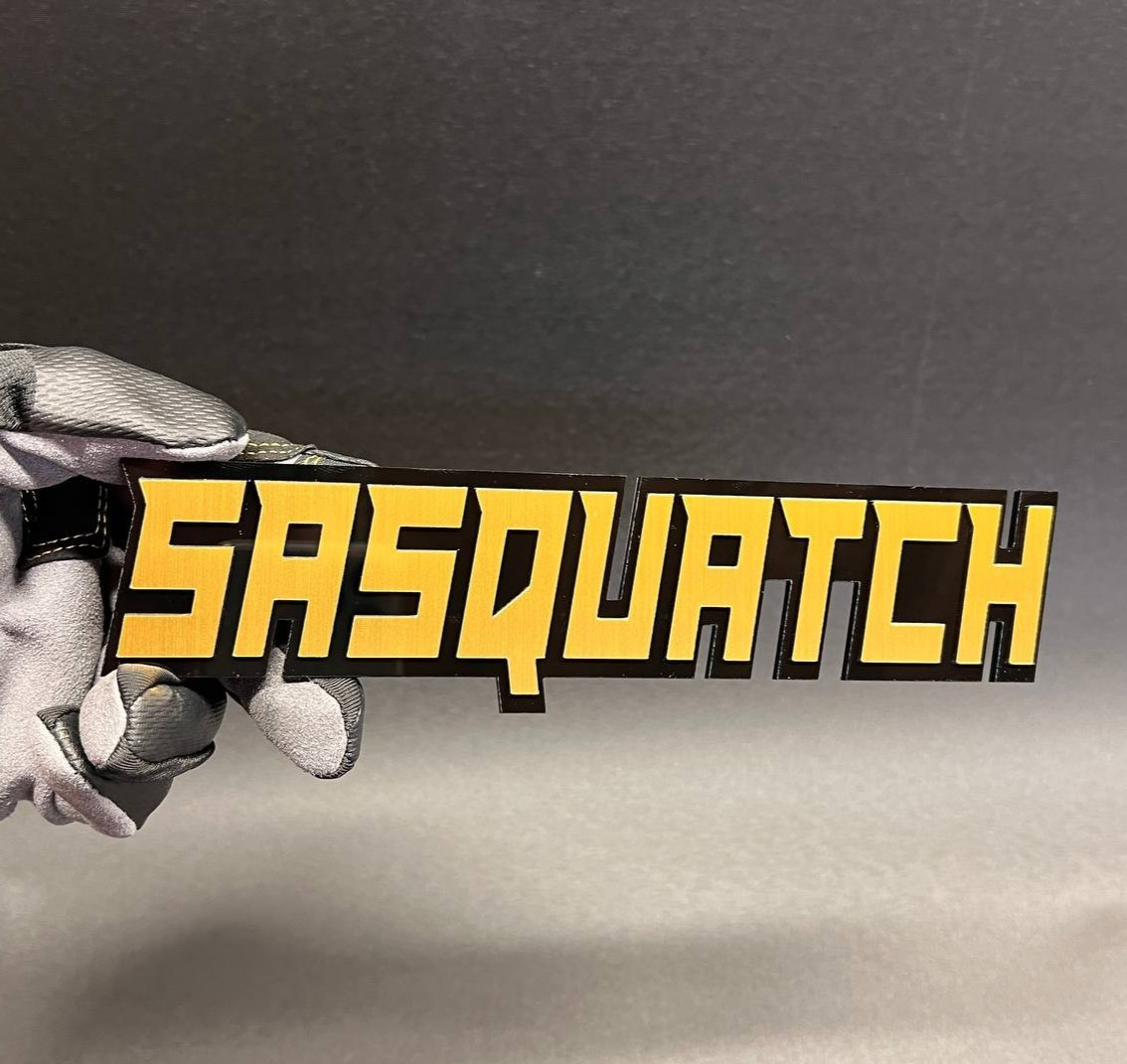 1PC SASQUATCH Custom 3D Text Car Badge Fender Emblem Tailgate Toolbox Decal