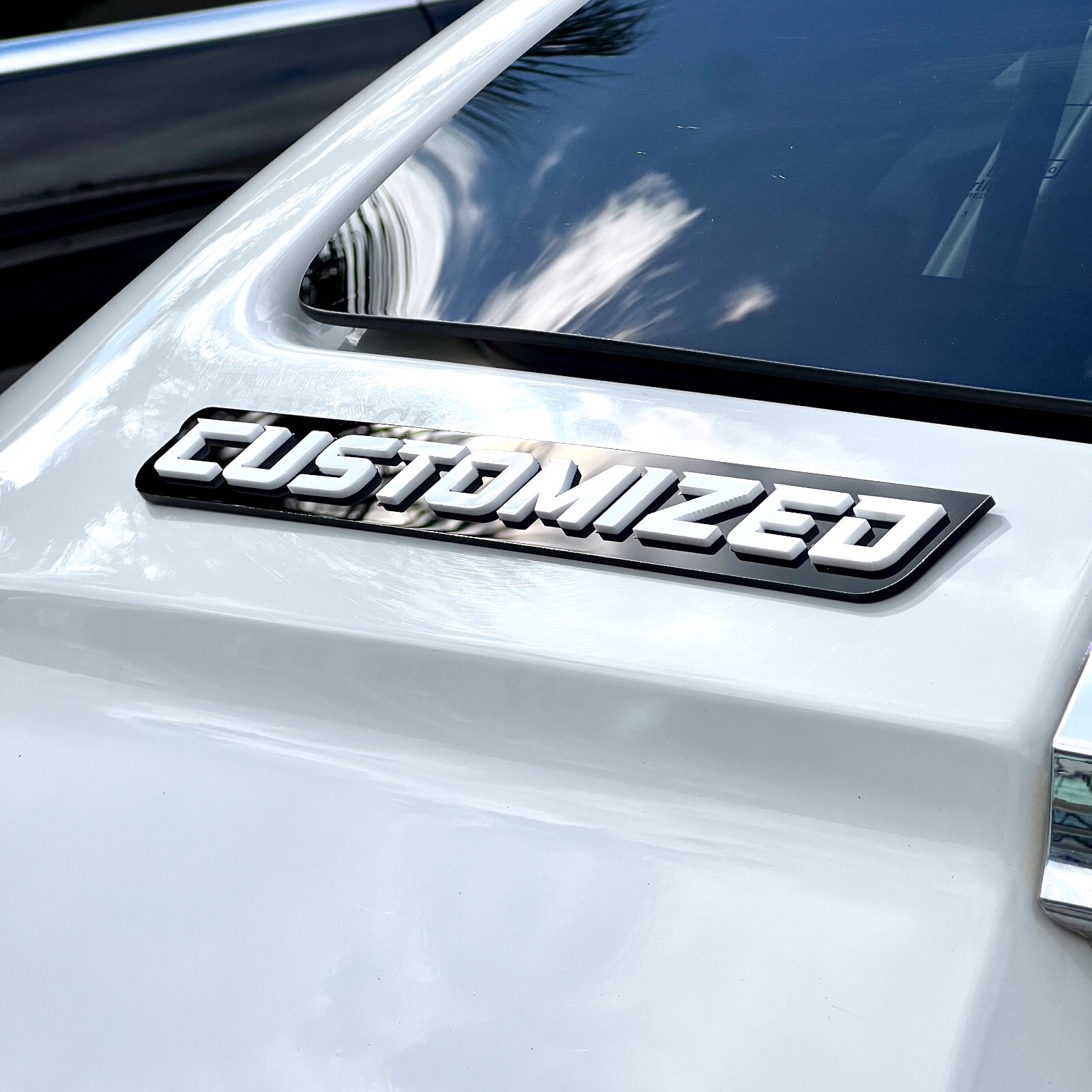 Custom Car Emblem Badge MULTI COLOR Customized Text Names