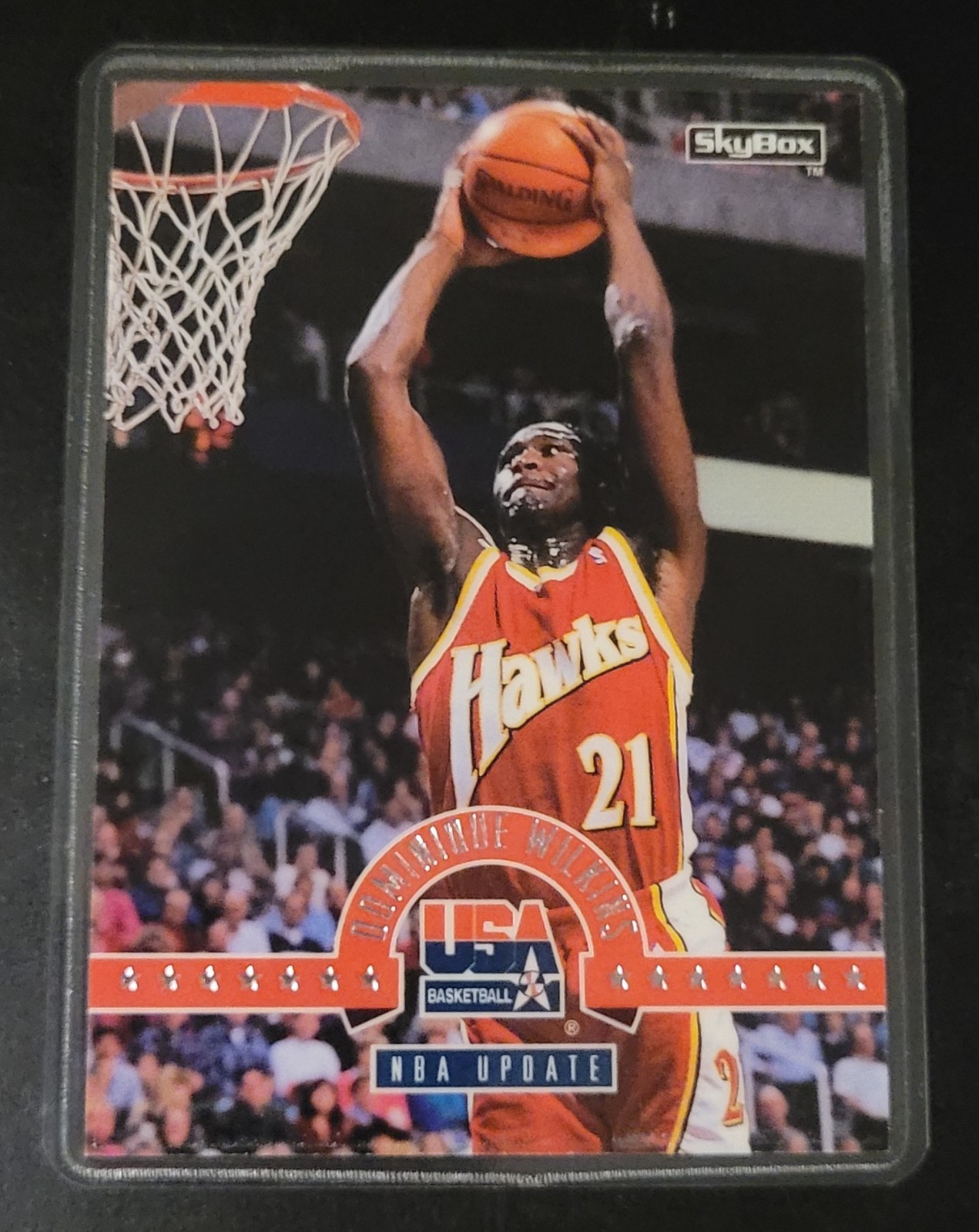 Dominique Wilkins Basketball Card HOF Fridge/Locker/Cabinet Laminated Magnet