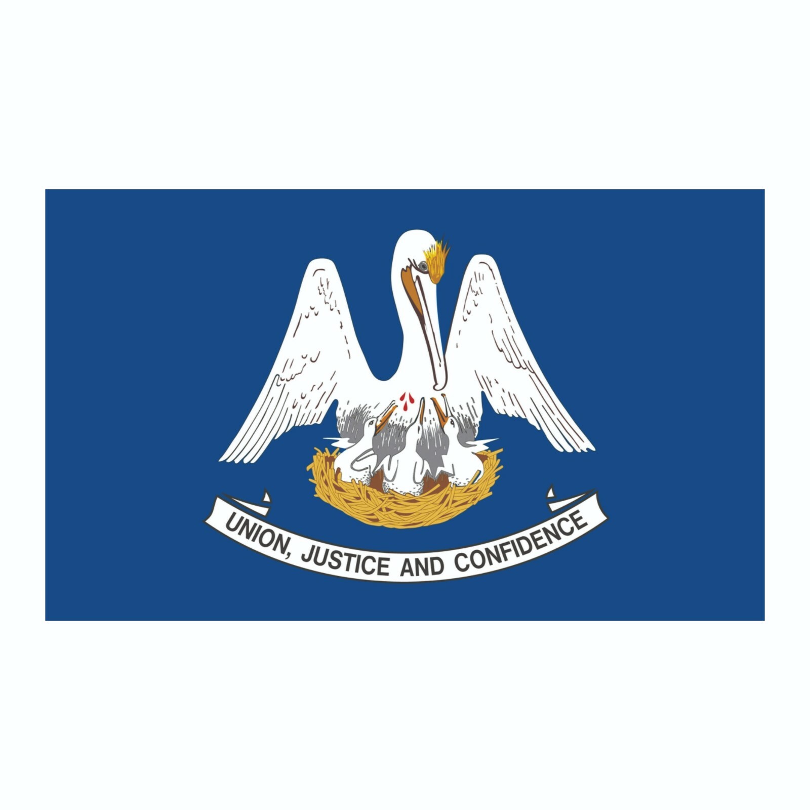 Louisiana State Flag Sticker, Decal, Bumper Sticker Vacation Sticker 3" x 5"