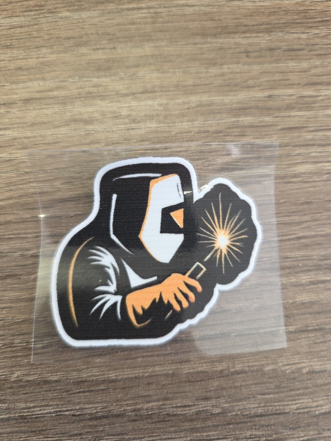 Hard Hat Vehicle Welder UV DTF Decal Sticker Waterproof Silloutte
