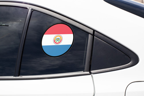 Paraguay Flag Circle Sticker Decal