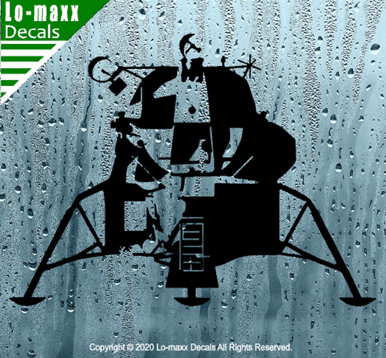 Apollo 11 Lunar Module NASA Art Custom Design High Quality Die Cut Vinyl Decal