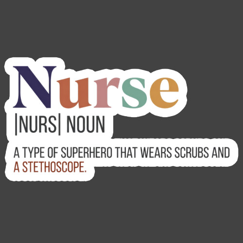 Nurse Sticker Vinyl Decal Nurse Definition Funny Medical Quote