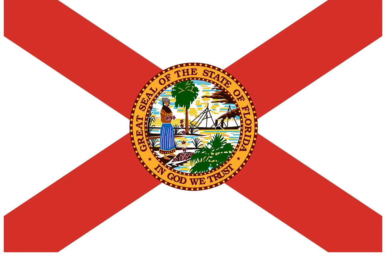 Florida state flag sticker weatherproof bumper vinyl decal