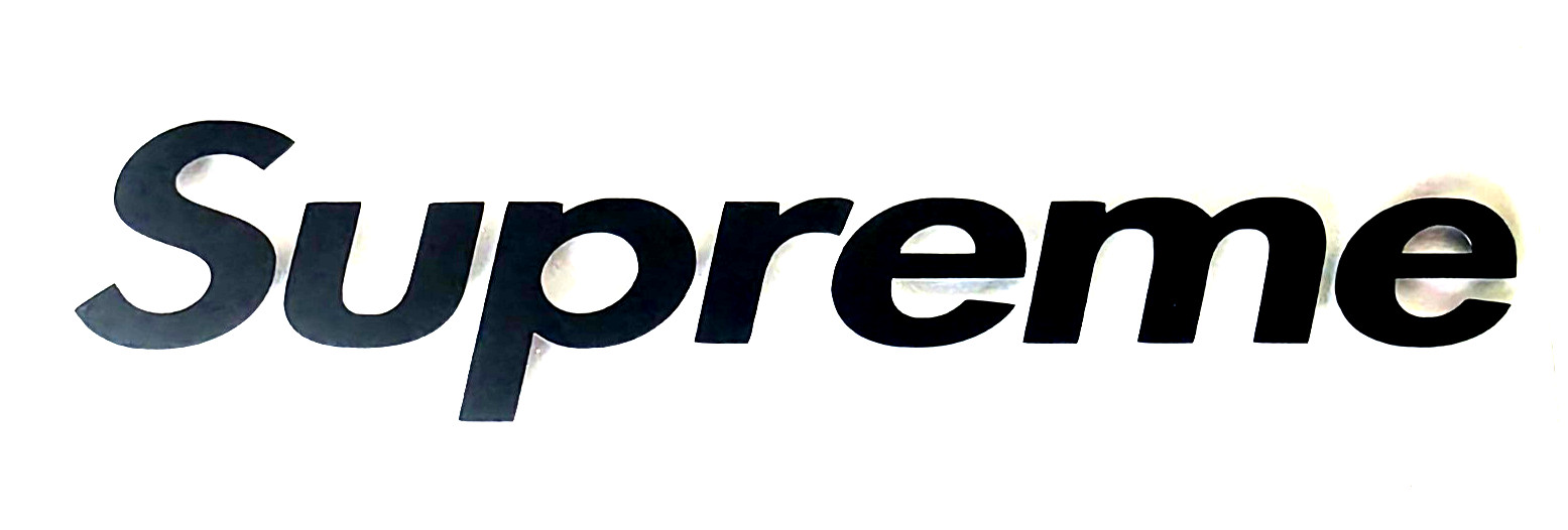 Black Supreme Vinyl Decal Sticker Waterproof 2×8 Inches For Any Surface 8/4