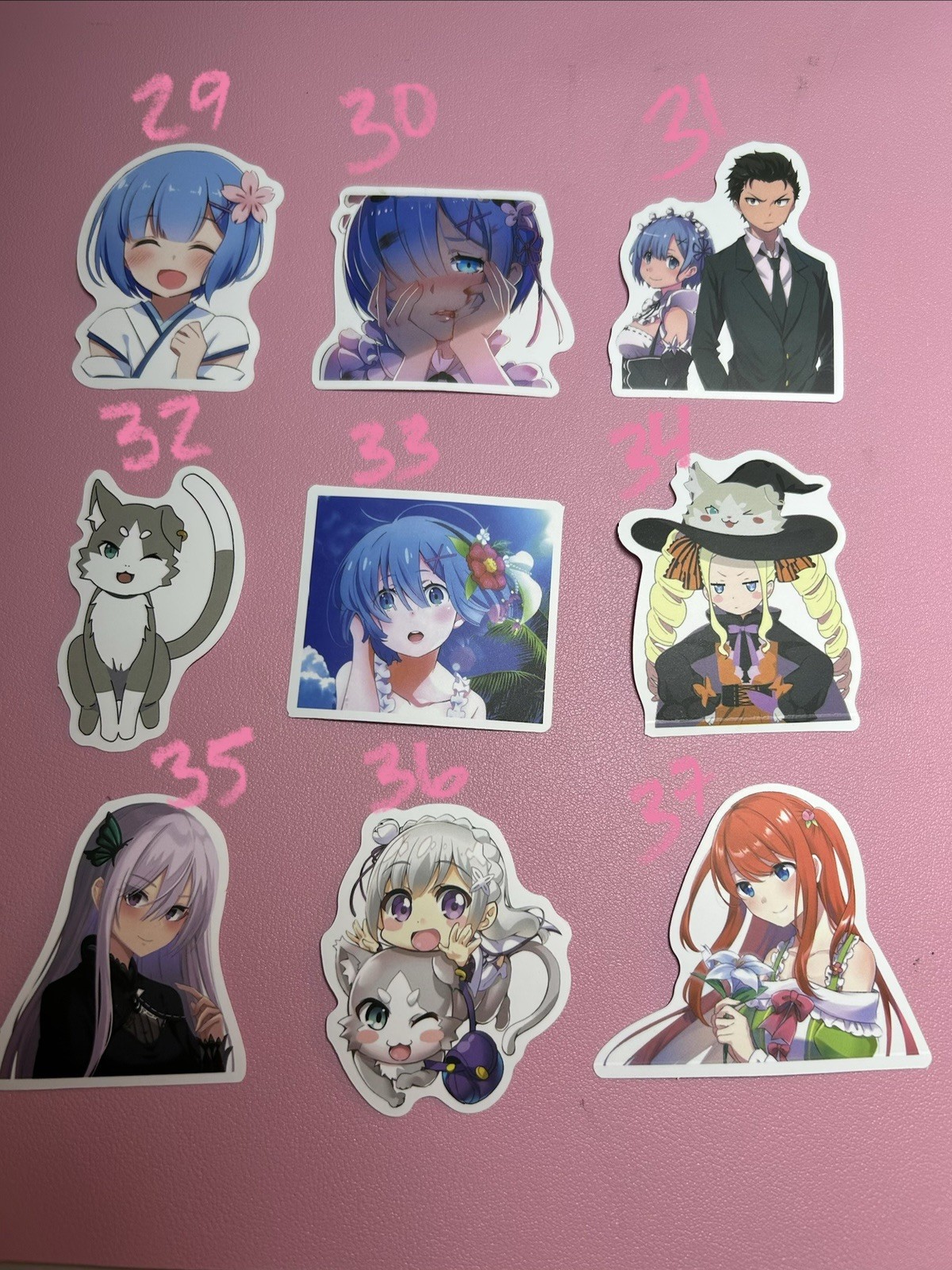 Re: Zero And More Anime Stickers – REM and RAM – Choose A Sticker