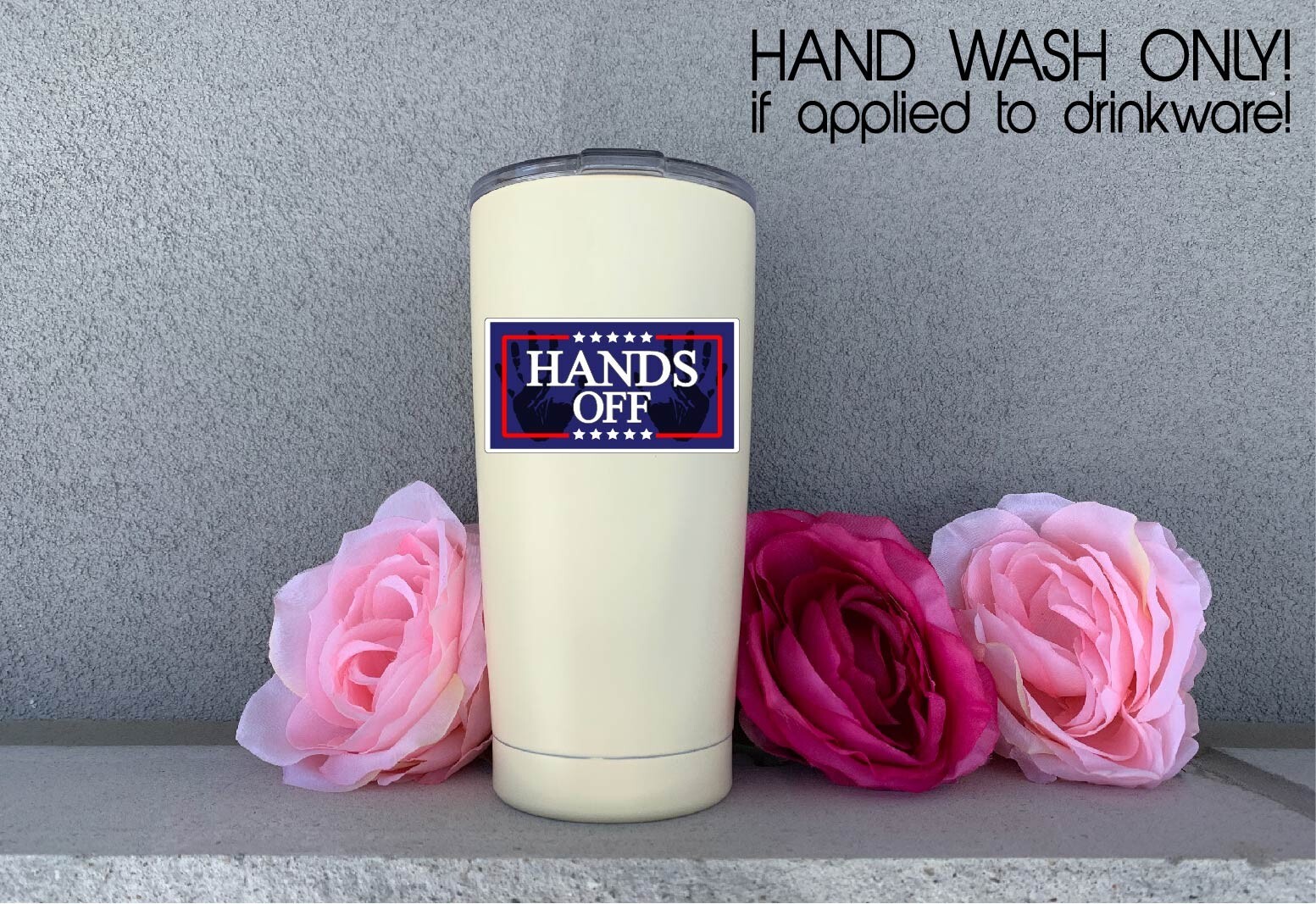 Hands Off Decal Sticker Anti Trump MAGA Democrat Liberal Political Protest