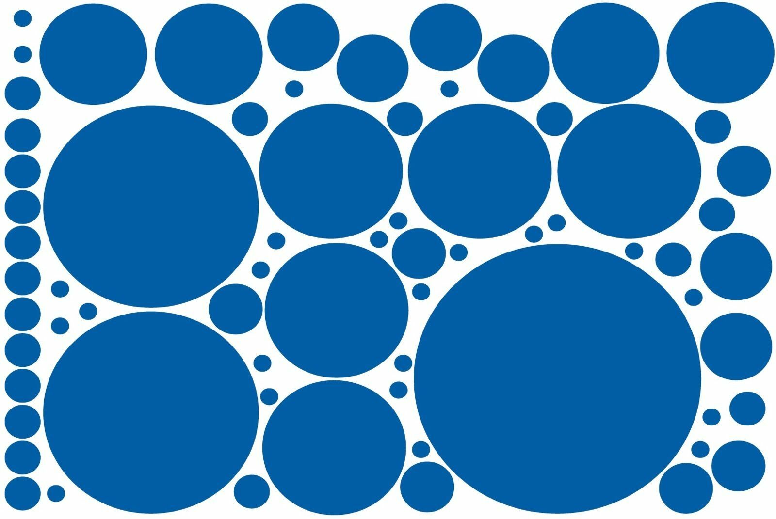 Rapid Vinyl 69 Random Various Sized Polka Dot Vinyl Decal Stickers Removable
