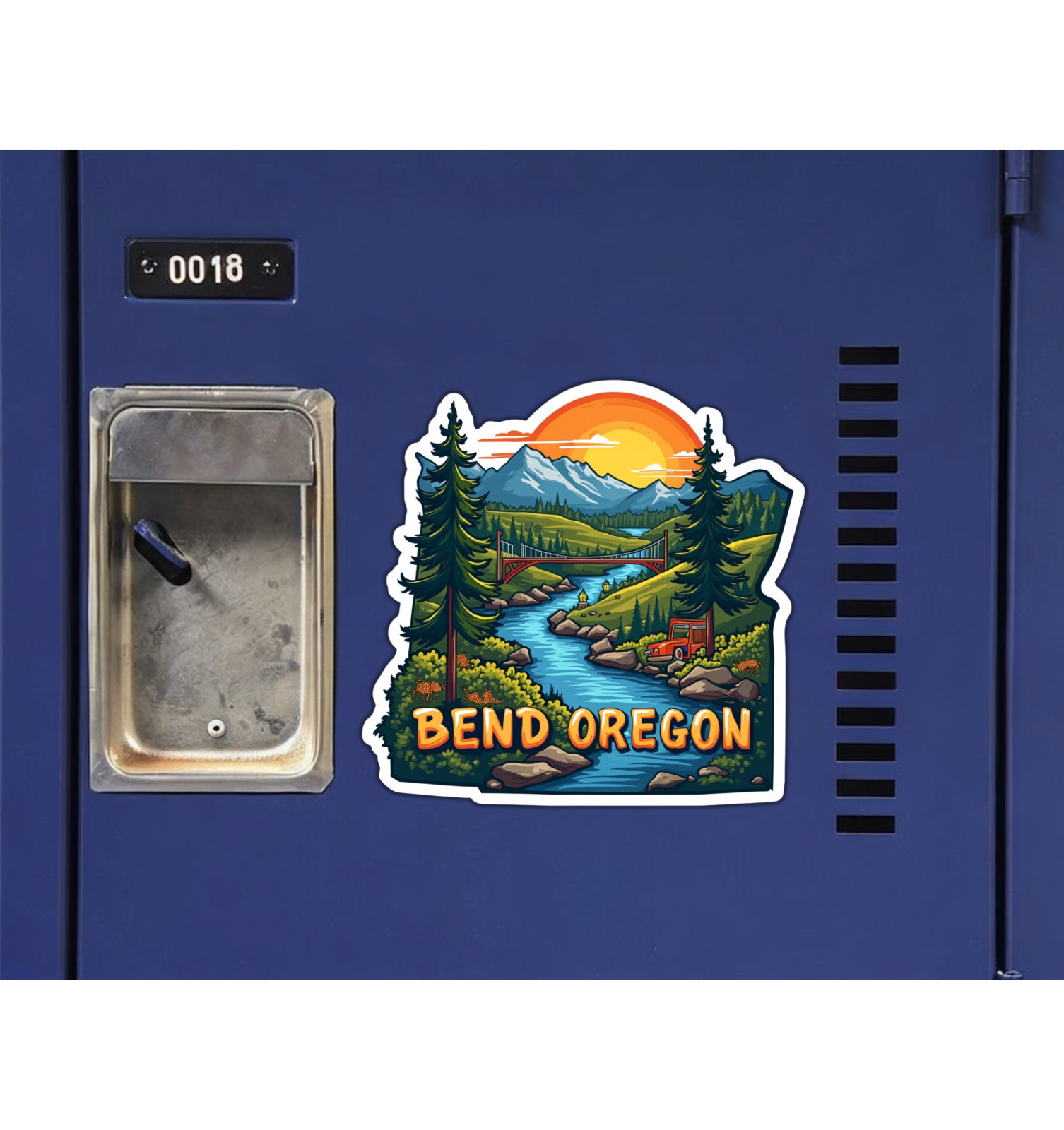 Bend Oregon Fridge Magnet or Laptop Sticker