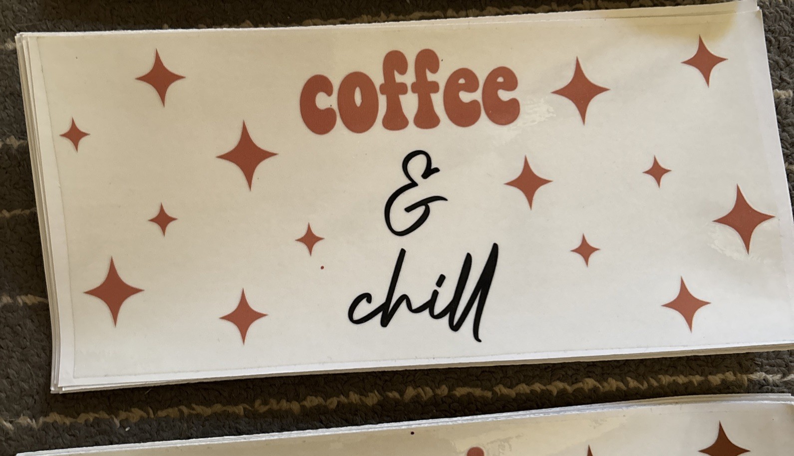 8 mixed UV DTF 16 oz cup wraps- Coffee Themed