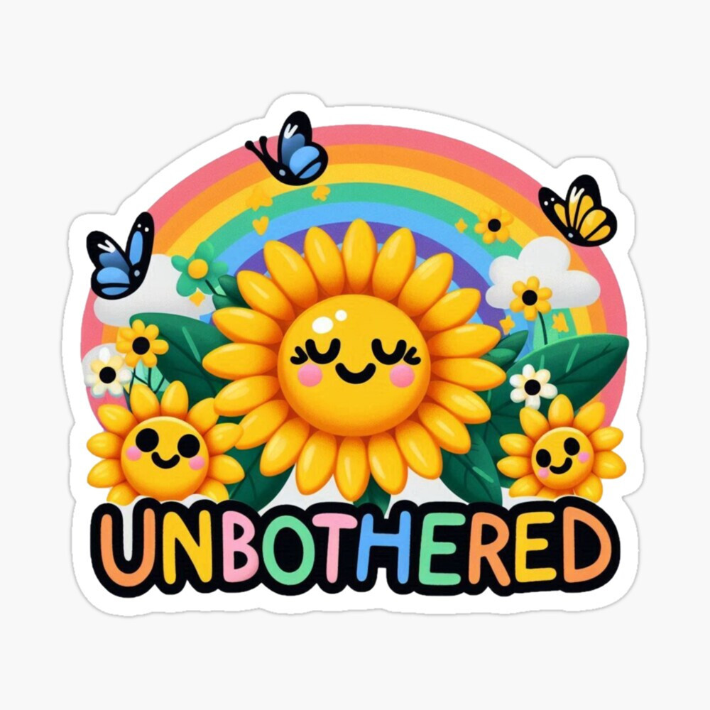 Unbothered Vibes Sticker by C Autumn Trapp Original Art 3" x 3"