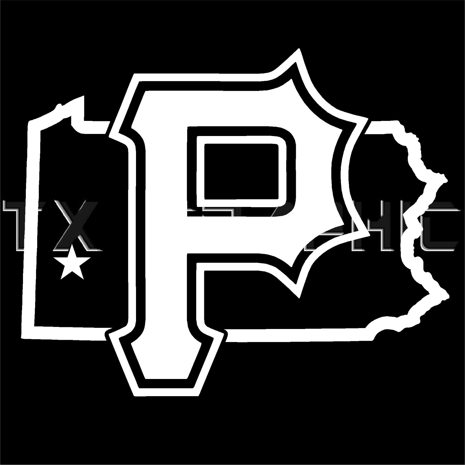 PITTSBURGH DECAL PIRATES PENNSYLVANIA STATE MAP VINYL STICKER WINDOW LAPTOP