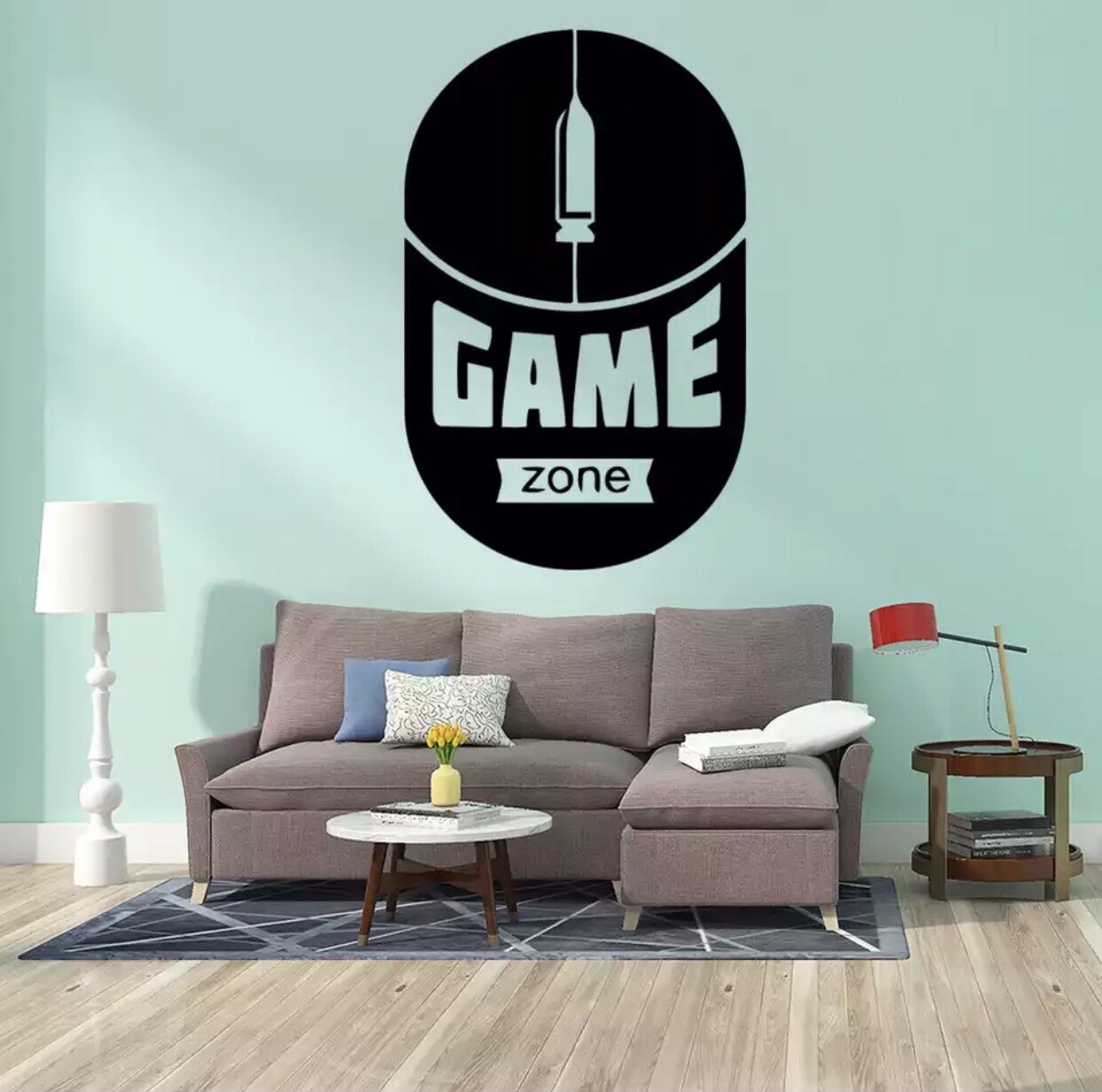 Game Zone Mouse PC Video Game Controller Decal Wall/Door Sticker Holiday Gift