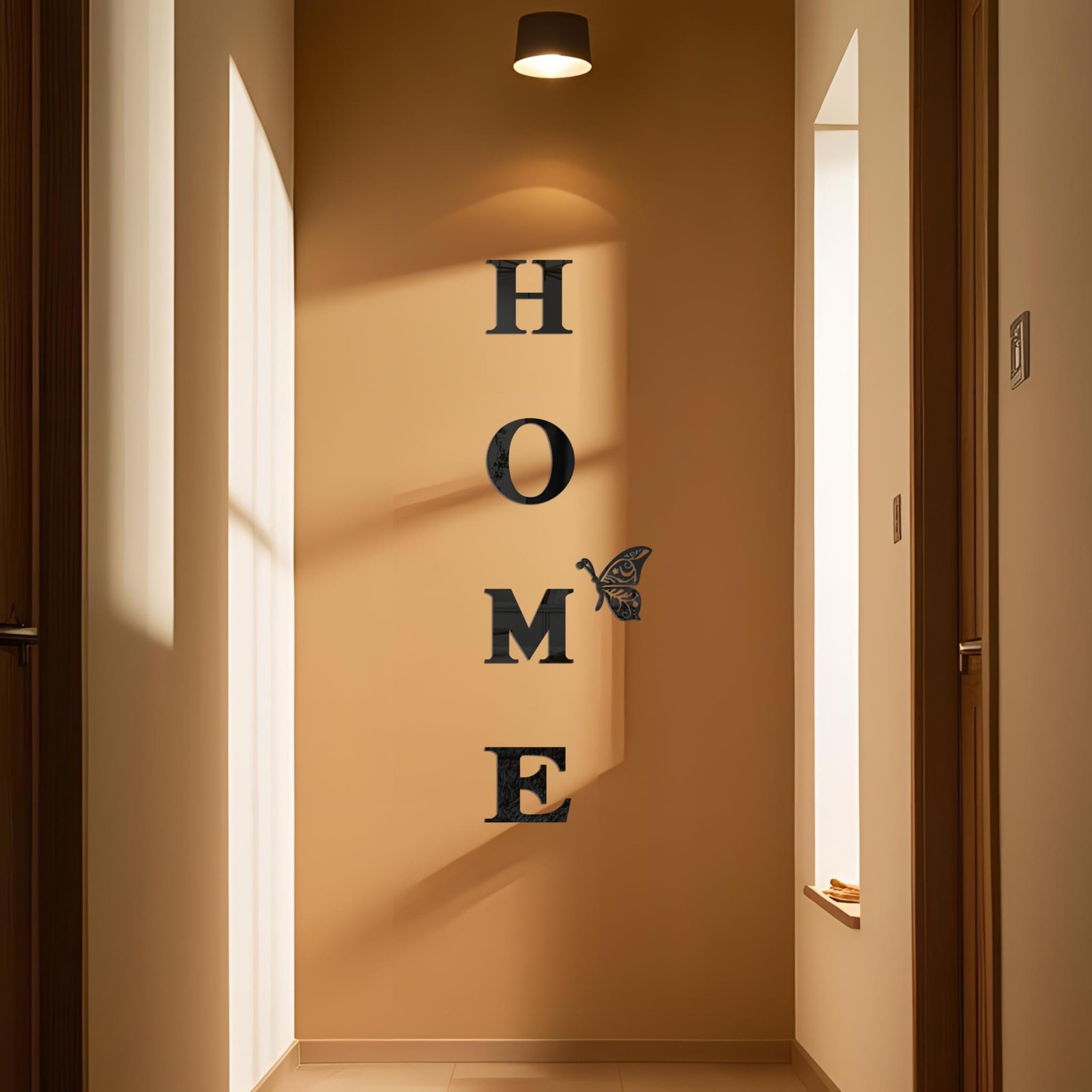 Acrylic Home Letters Wall Décor Mirror Stickers Living Room Bedroom Wall