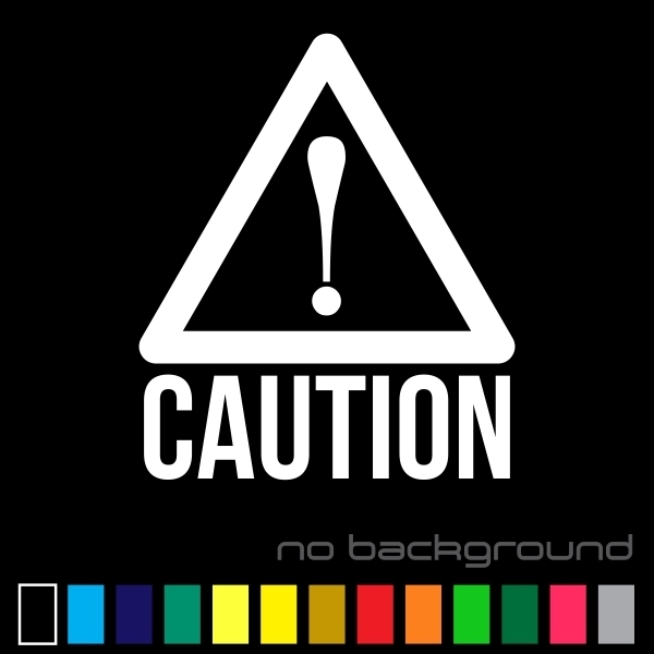 Caution Sticker Vinyl Decal – Danger Sign Work Safety Warning Triangle Wall Car
