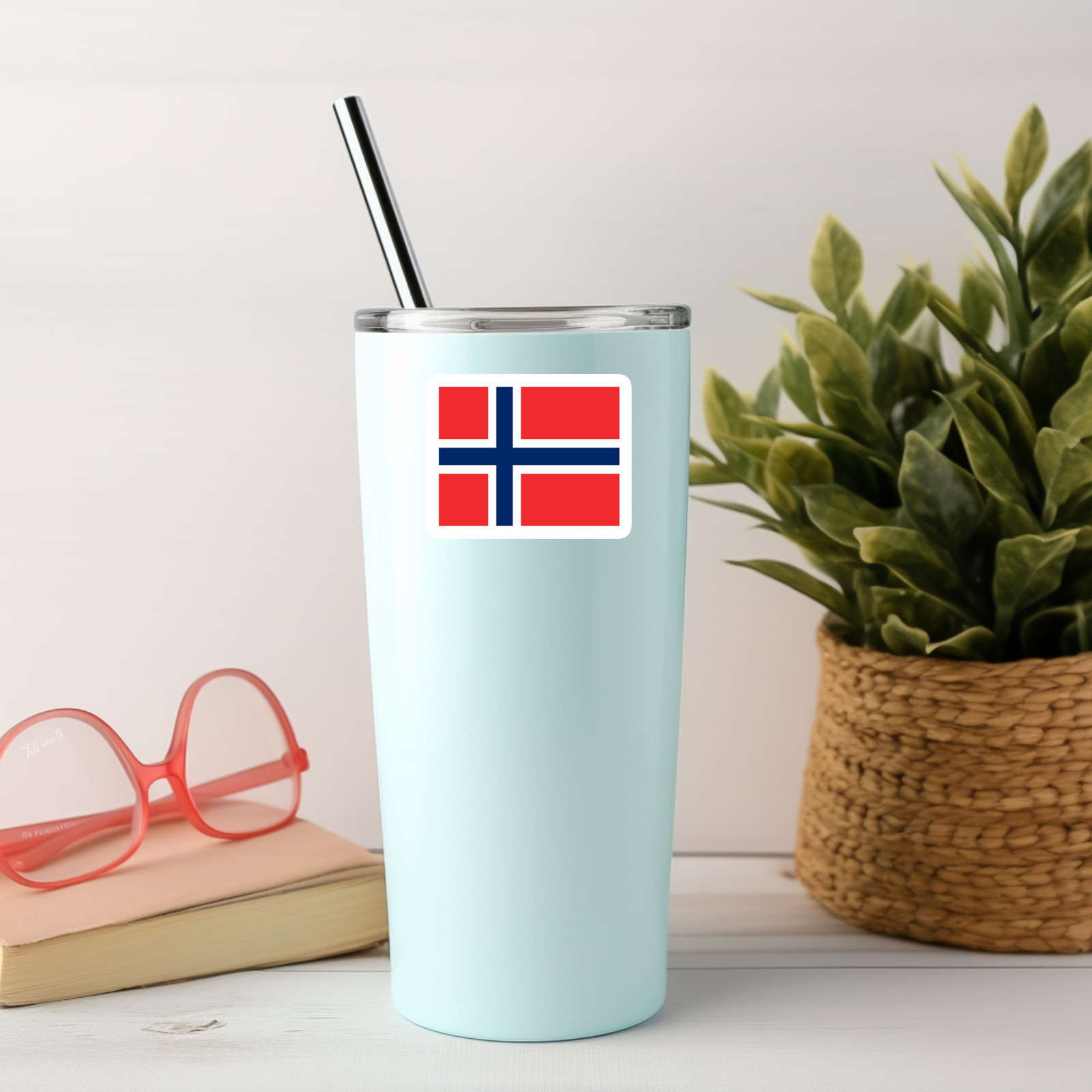 6 Pack Norway Flag Decals – Durable Weatherproof Vinyl Stickers