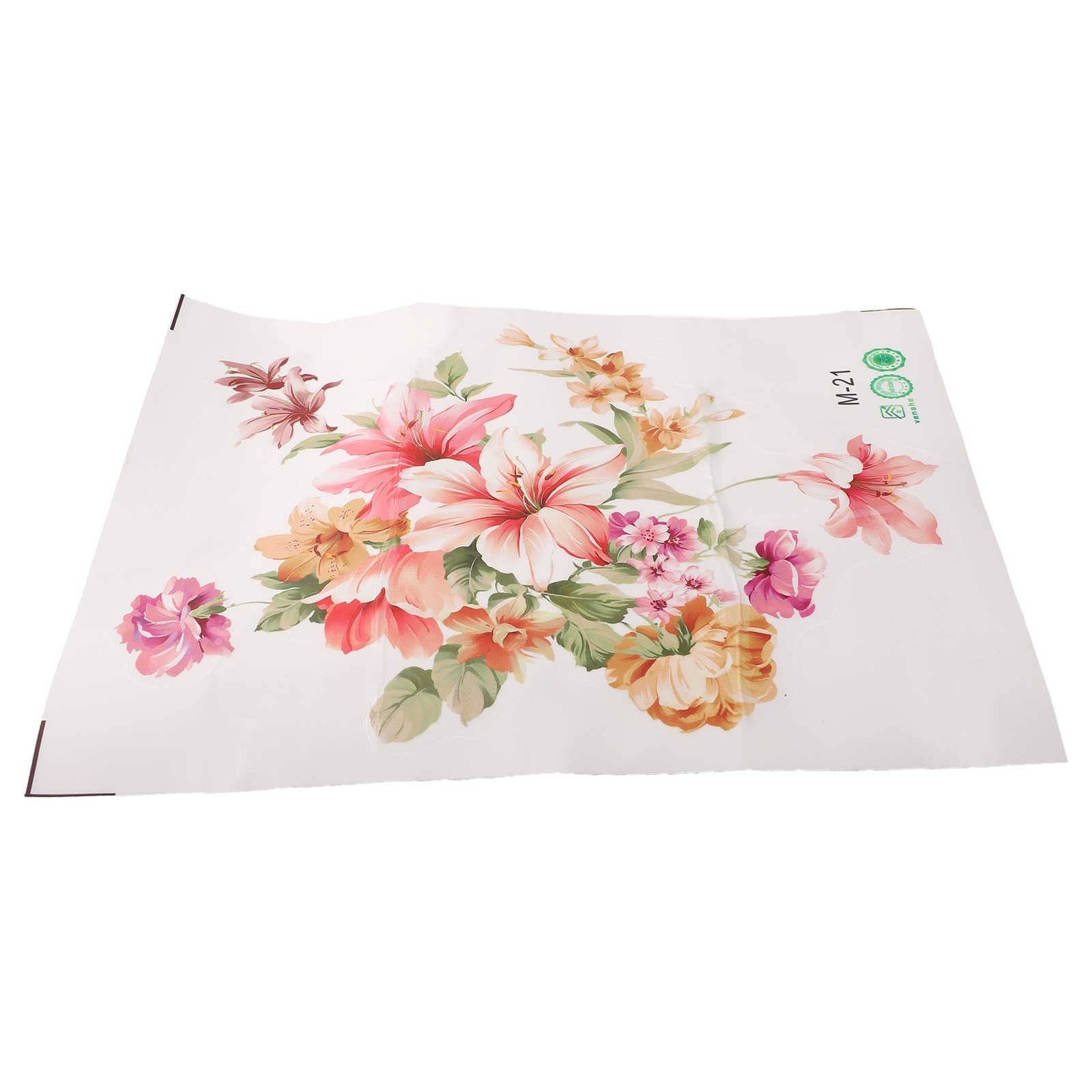 Romantic Flowers Wall Sticker For Bathroom Toilet Seats Fridge Cupboard Decal