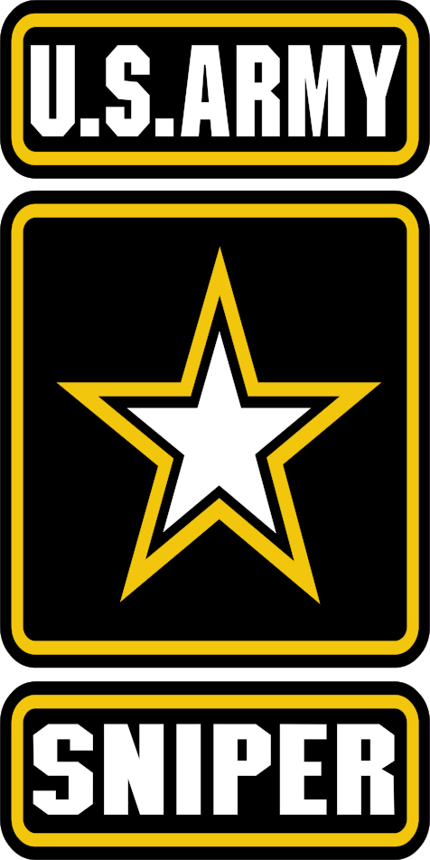 US ARMY SNIPER VINYL DECAL STICKER ARMY STRONG