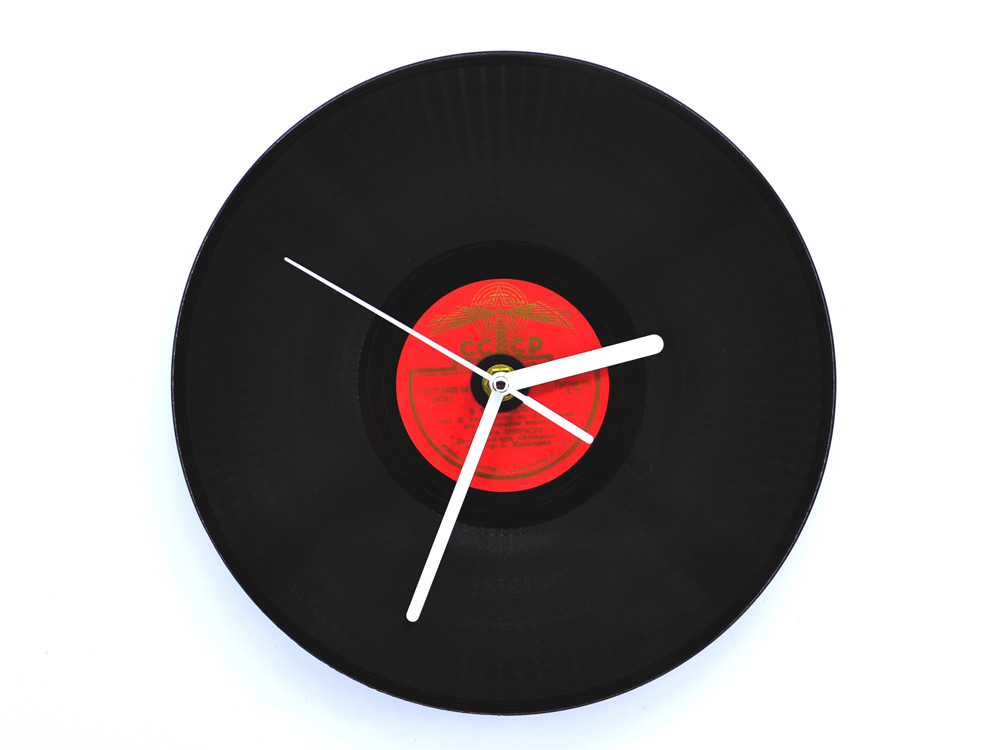Vinyl clock Vintage Antiquarian Retro Ukraine Aprelevka 9,85" Decor 1950-60