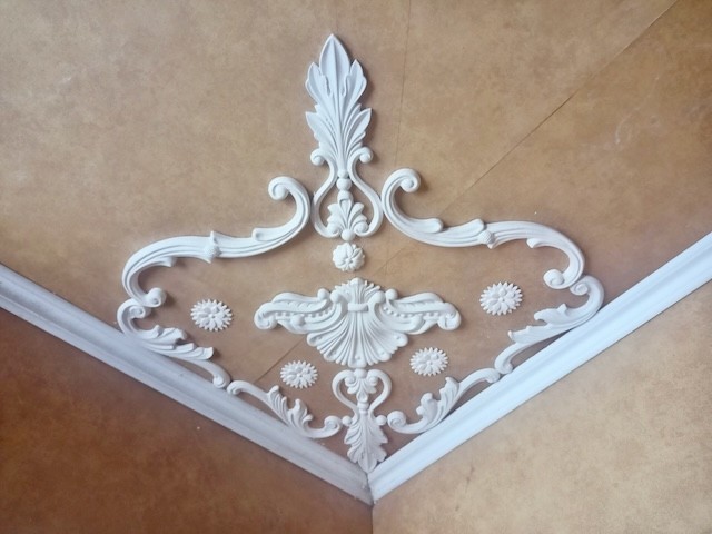 Stuckecke Stuckdecke Plaster of Paris Plaster Alabaster Gipsstuck Handgefertigt