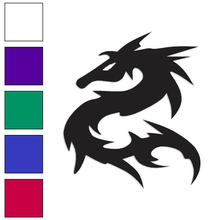 Dragon Tribal Lizard, Vinyl Decal Sticker, Multiple Colors & Sizes #228