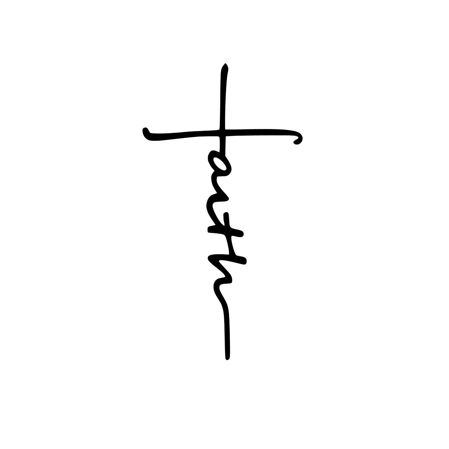 Faith Cross Christian Church Vinyl Decal Sticker for Car Window Wall Door