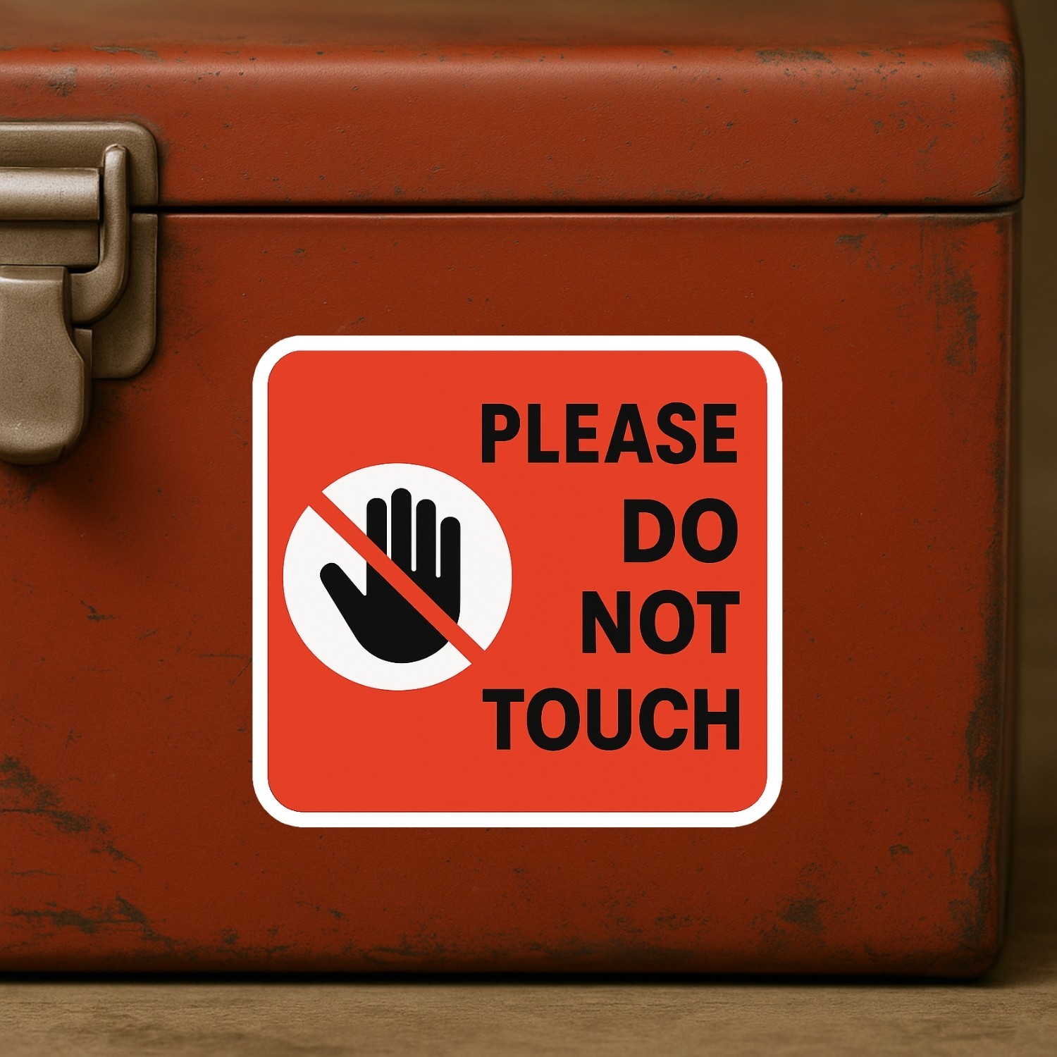 Please Do Not Touch Stickers – Warning Sign Waterproof Vinyl Decals (Set of 4)