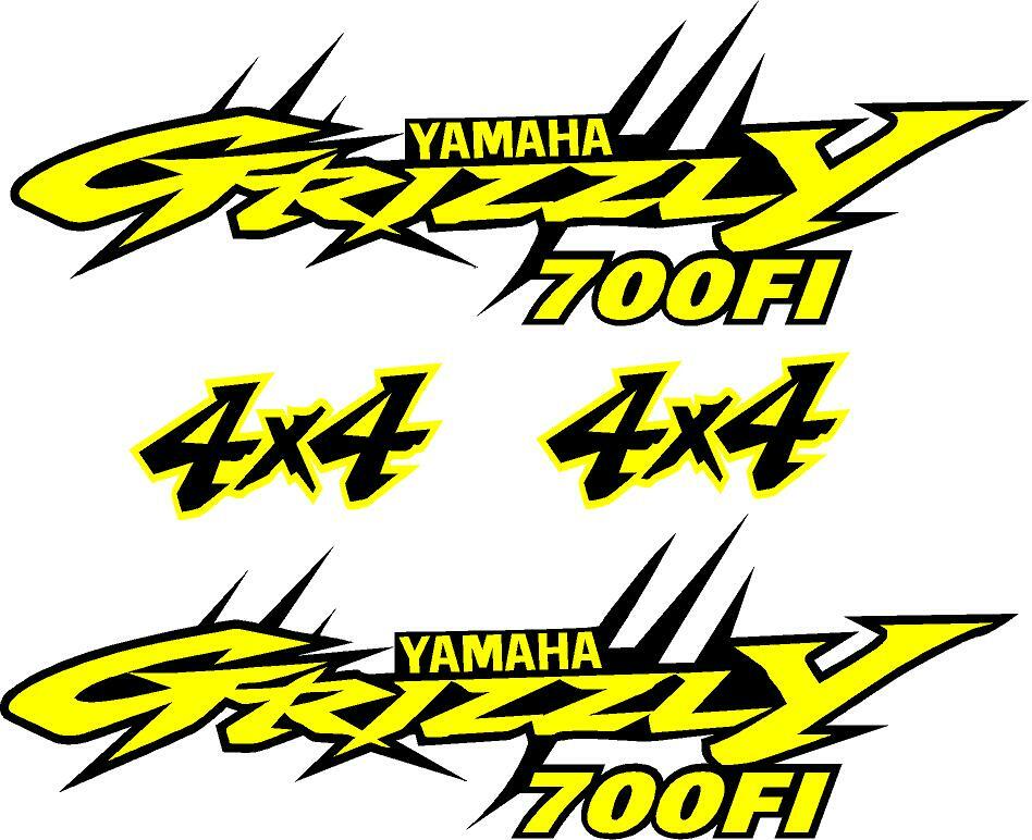 Yamaha Grizzly 4×4 700 Edition ATV Tank Decal Sticker kit Custom Yellow