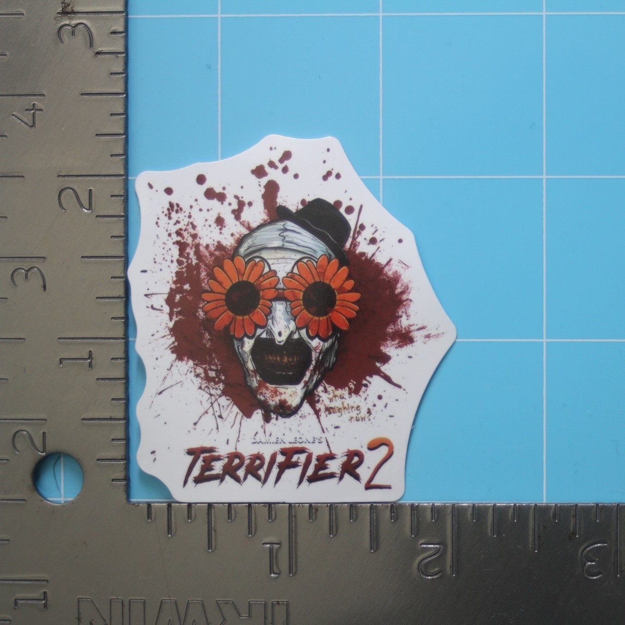 Terrifier 2 Sticker (ART THE CLOWN) Bloody Horror Movie, Gloss PVC Decal