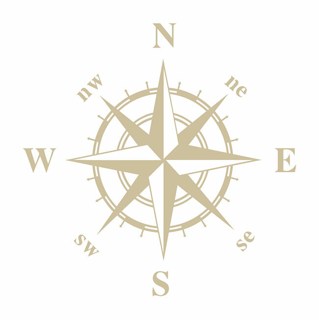 Compass Navigation Automotive Die Cut Decal Multi colors Oracal 651 brand & more