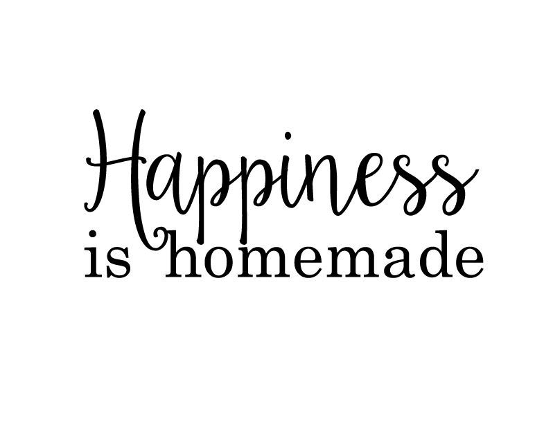 Happiness Is Homemade | Quote | Wall Decal | Removable Decor | DIY Sign 2002