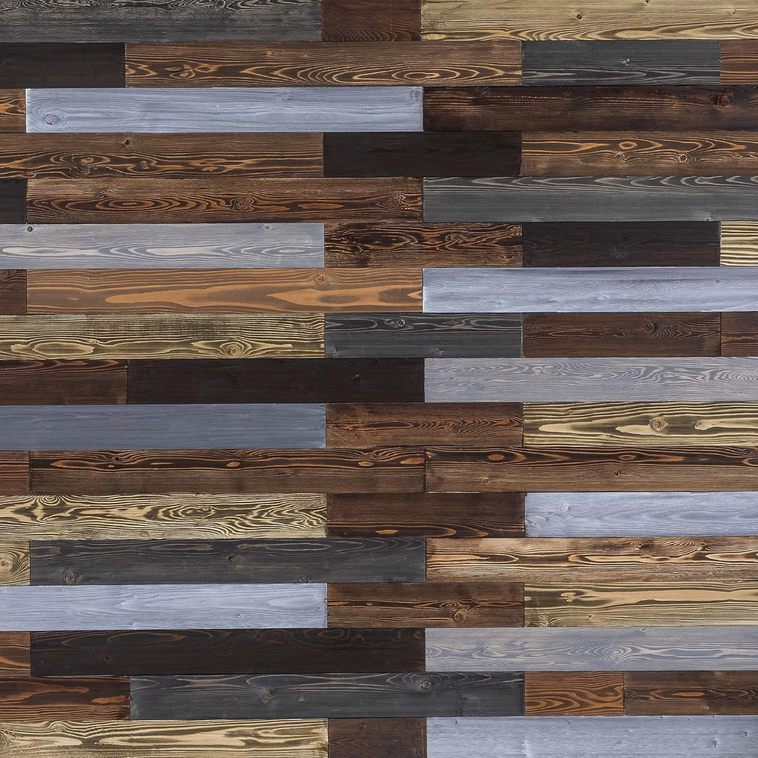 5.5 Inches Wide Barnwood Wall Planks, Rustic Solid Wood Panels, Accent Wall Deco