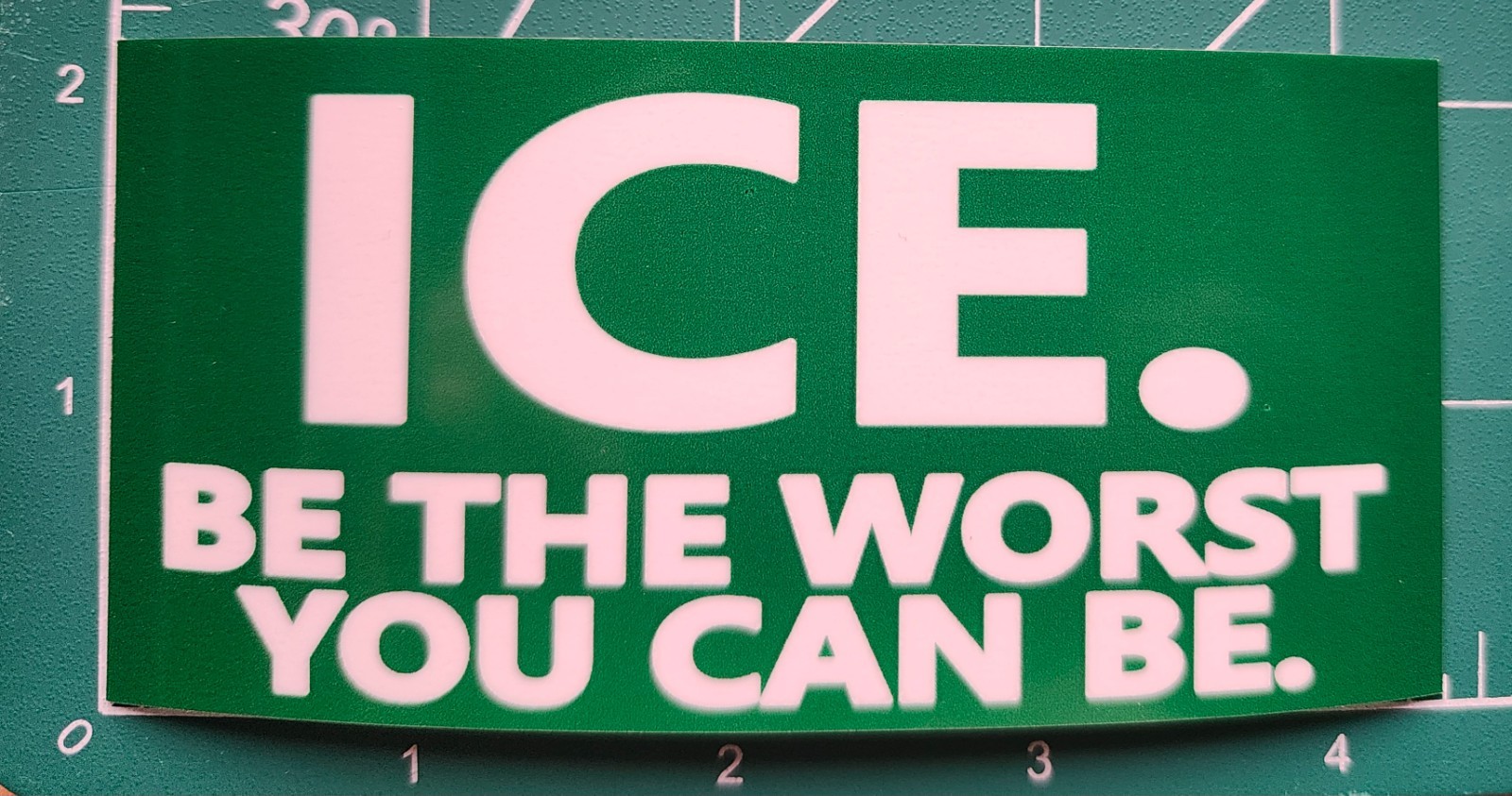 ICE BE THE WORST 4.5" vinyl bumper sticker ARMY, anti Trump, Renee good, pretti