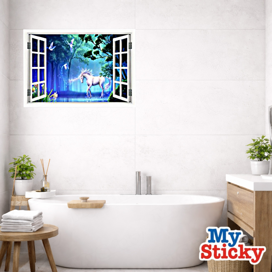 MySticky 3D Window-Frame Dreamy Fantasy Locations Designs Wall Decals