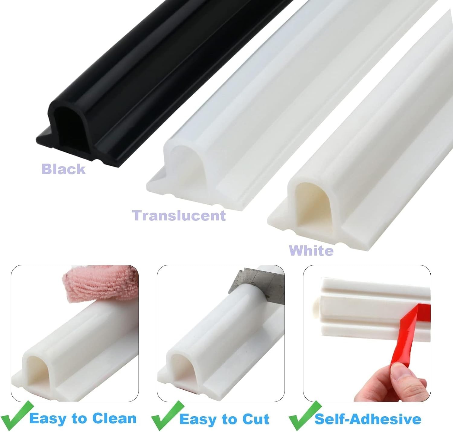67 Inch Collapsible Shower Threshold Water Dam, Silicone Shower Water Stopper Ba