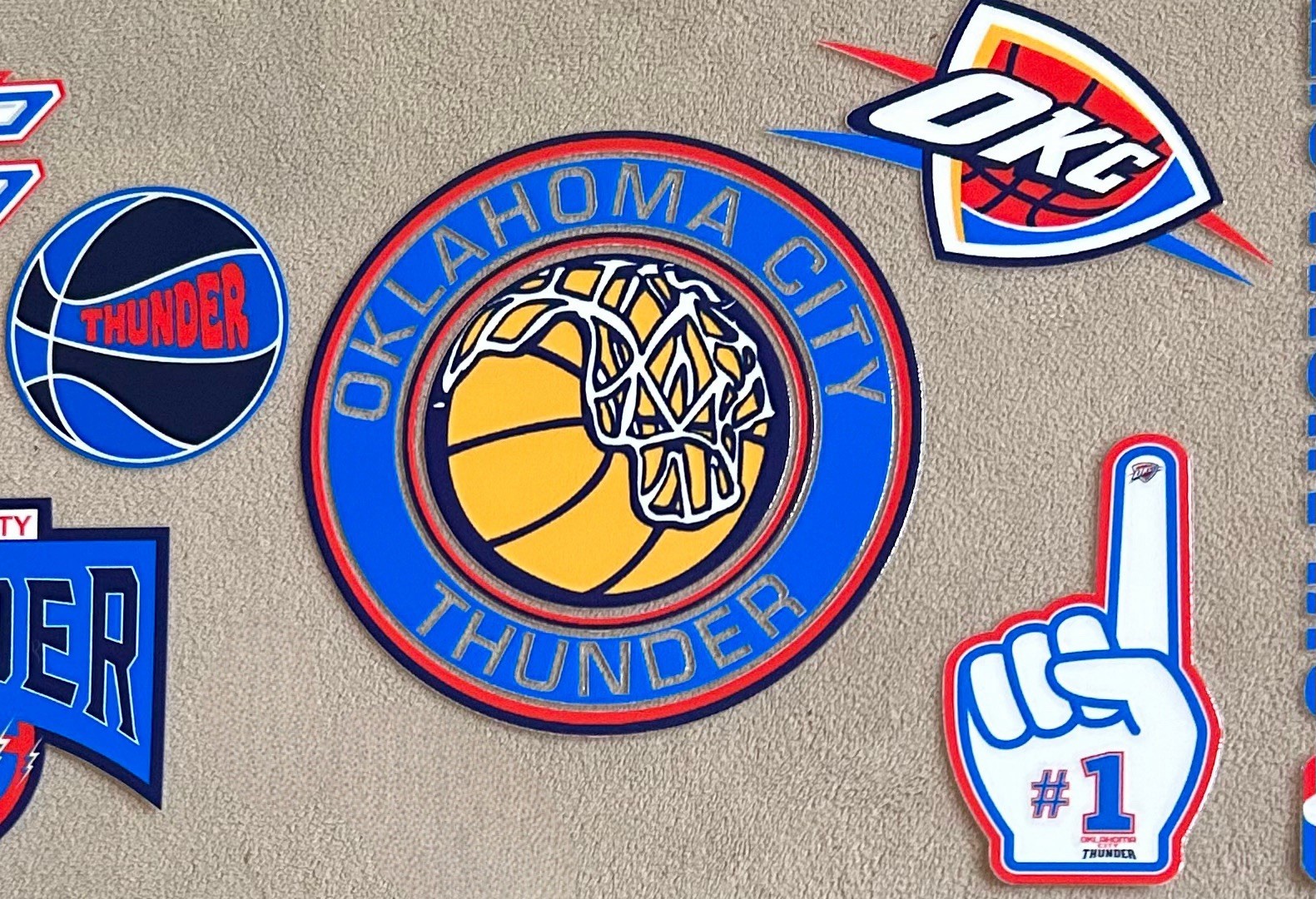 OKLAHOMA CITY Basketball Team UV DTF Vinyl Transfer Sticker Cup Wrap DIY Bottles