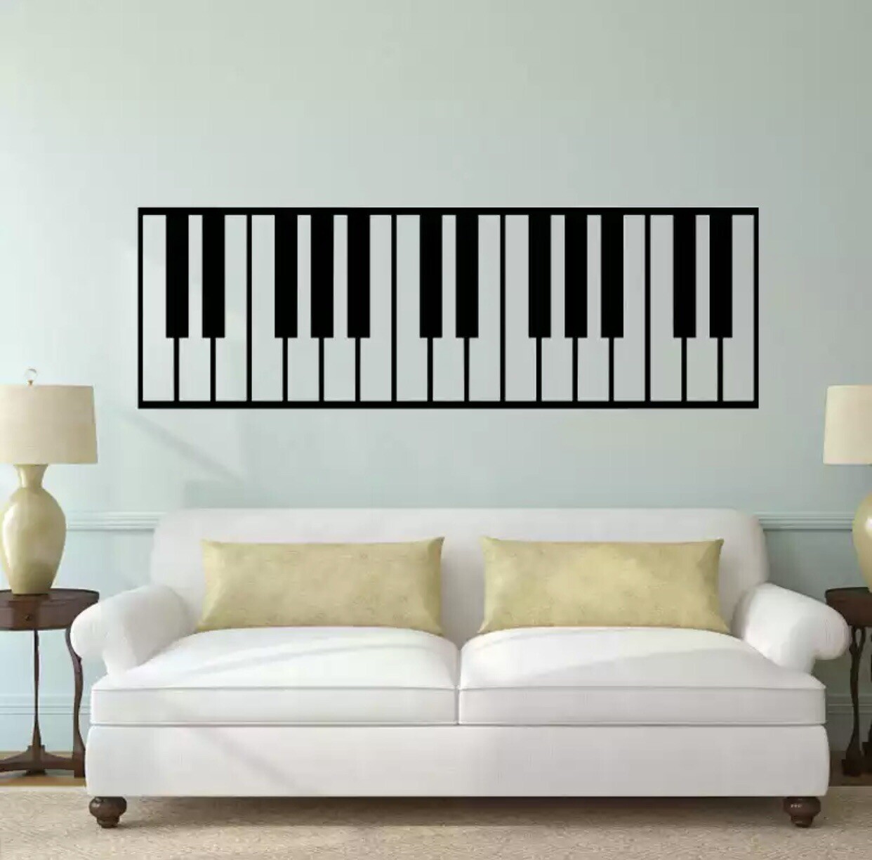 Piano Keys Image Wall Accent Decal Sticker For Home/ Business Black Friday Sale