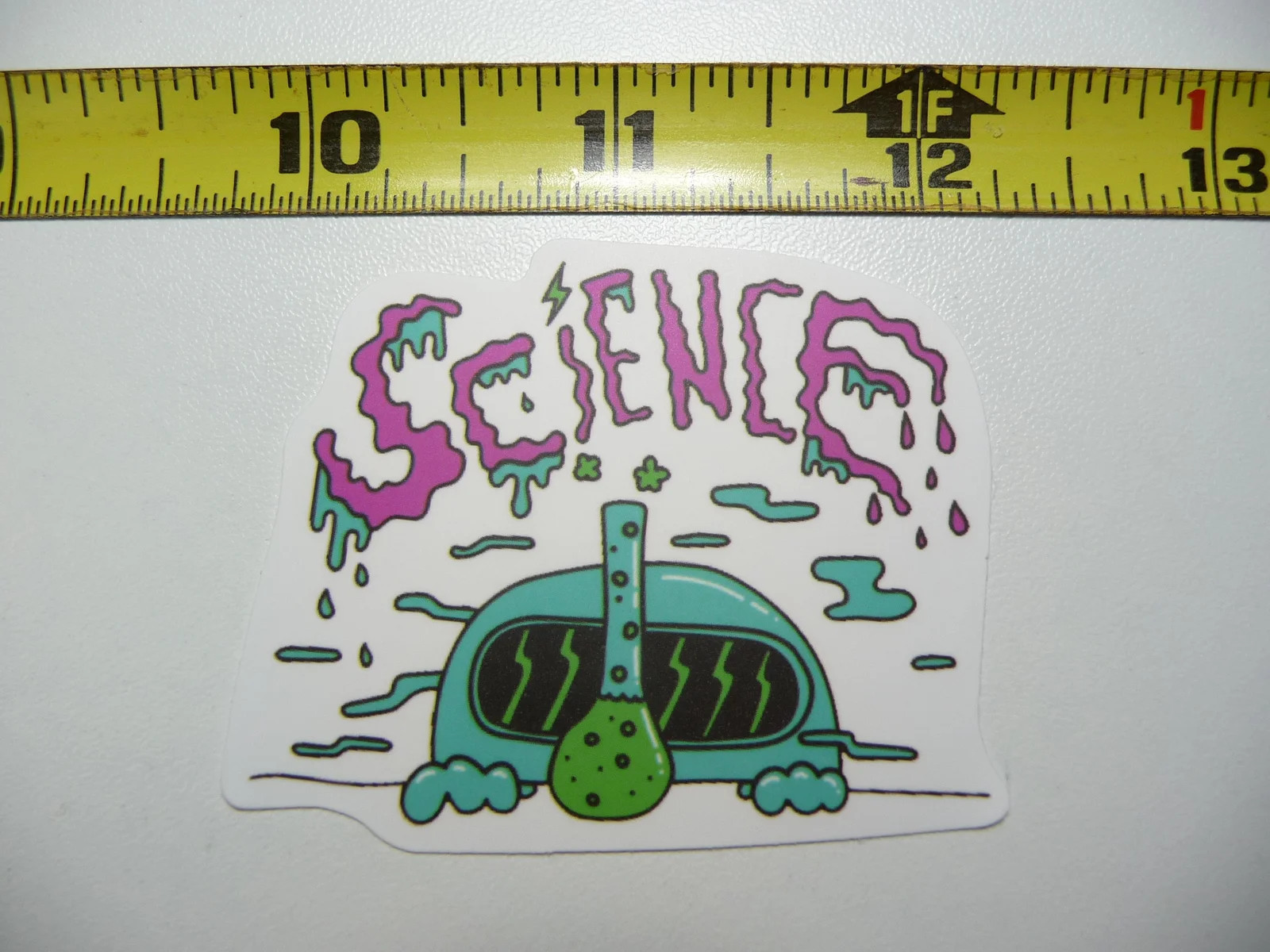 KID DOING SCIENCE CHEMISTRY EXPERIMENT SMALL STICKER DECAL SCHOOL PROFESSOR