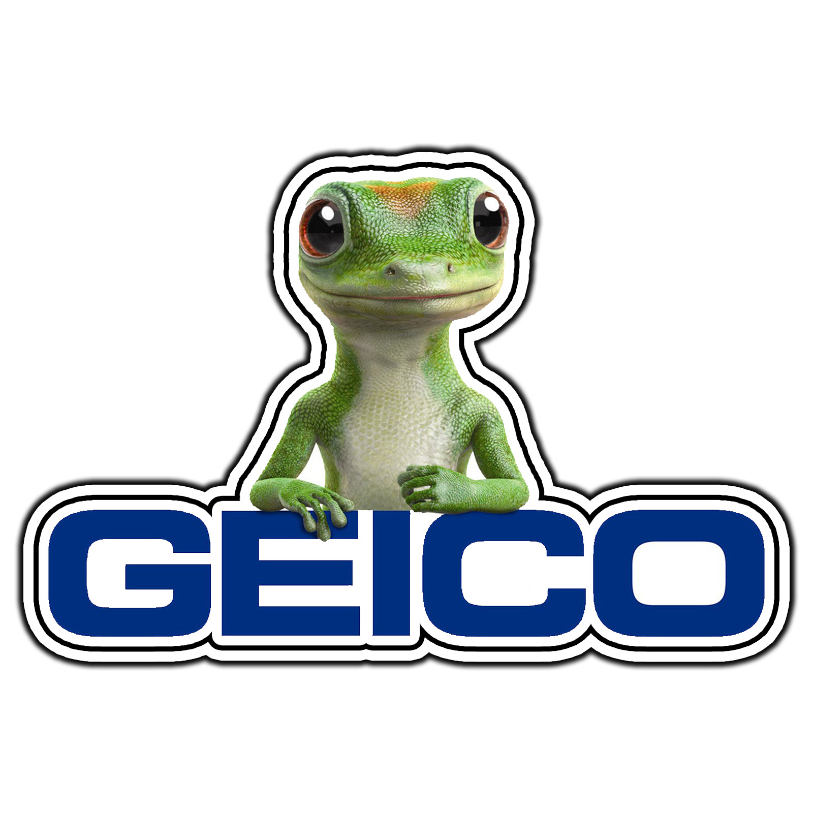 Geico Gecko Logo #4 Sticker Waterproof Vinyl Decal Die-Cut Laptop Car