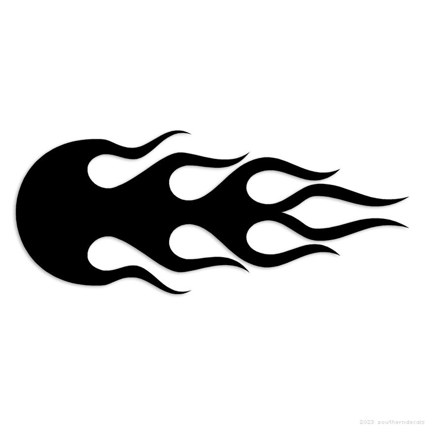 Flames Fire – Decal Sticker – Multiple Colors & Sizes – ebn7323