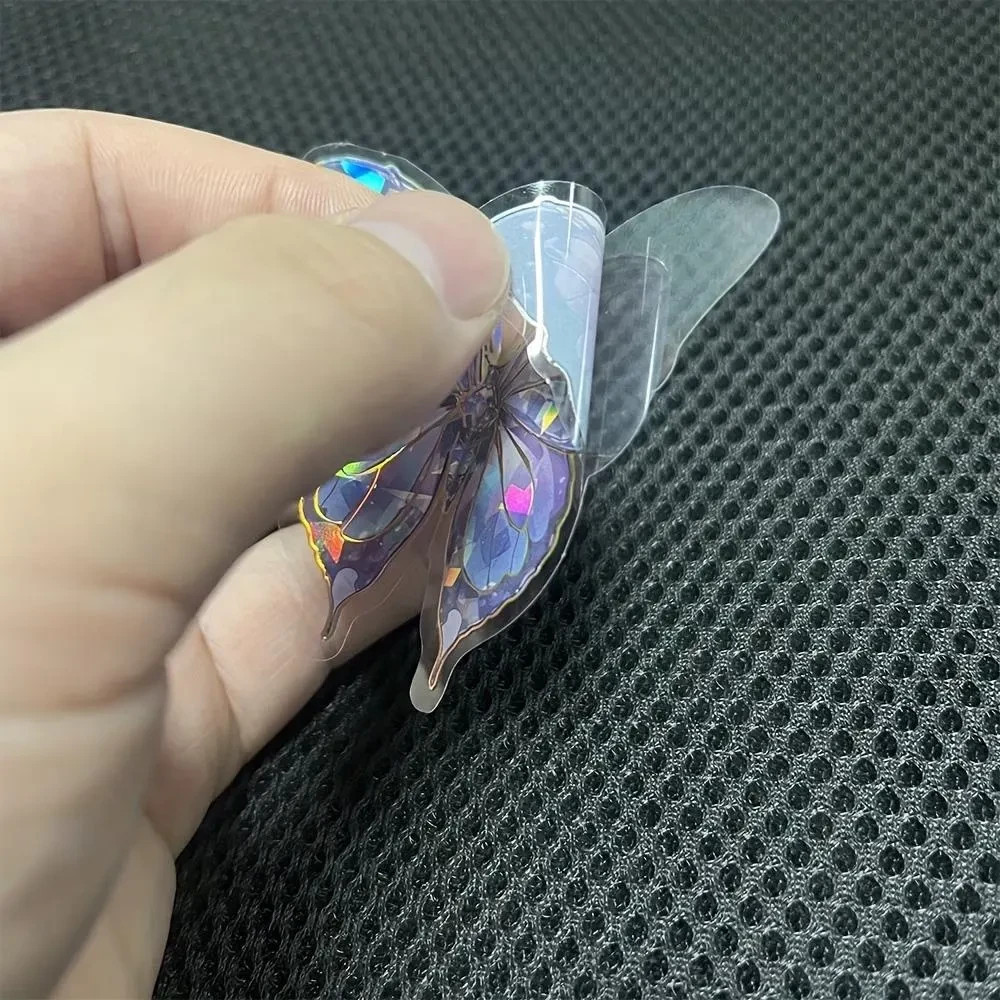 20 Stickers Holographic Butterfly, window clings I For kids rooms, wall deco